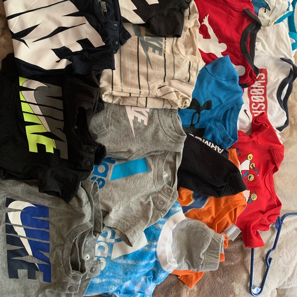 Nike, adidas,Jordan puma under armor 0-3 months